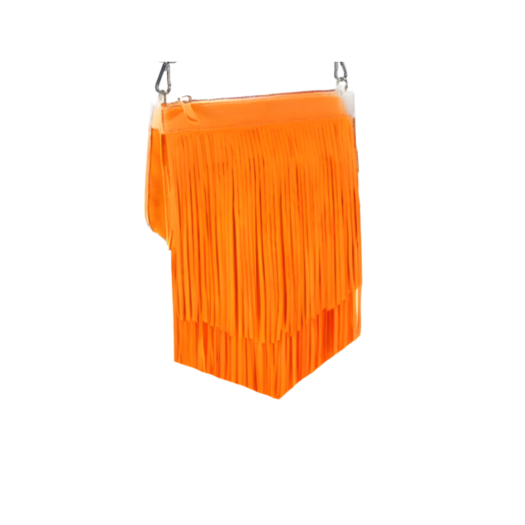 Double Leather Fringe Cover and Clear Leather Base Combination